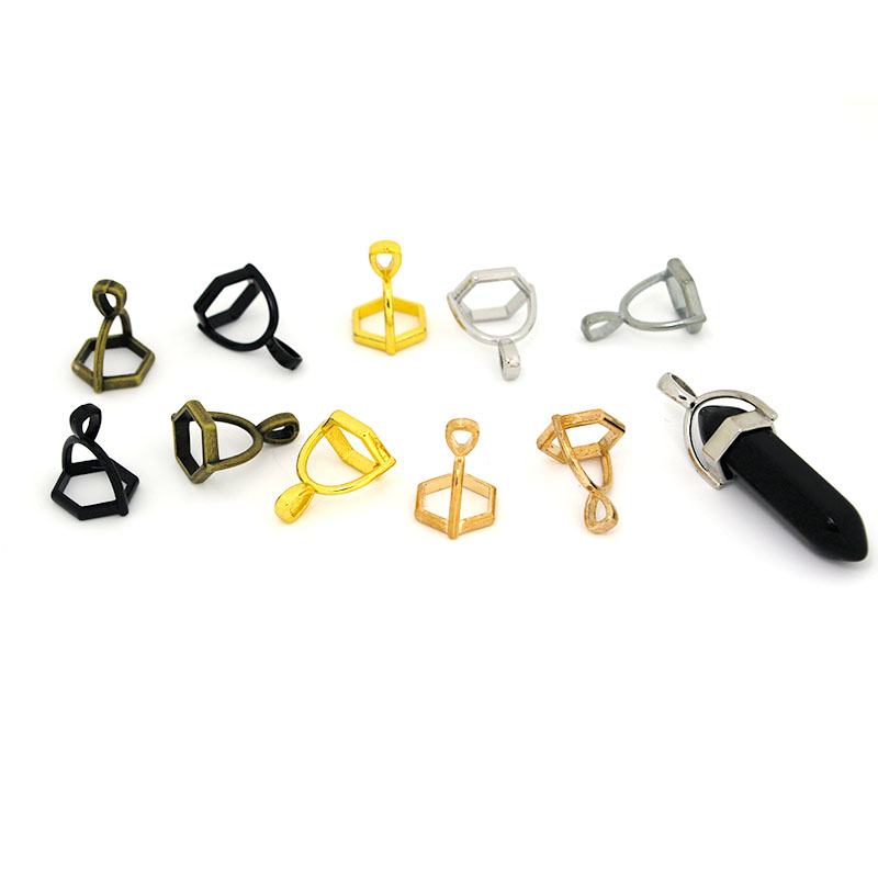 Jewelry Making Stones - 20Pcs Hexagonal Gemstone Cap Natural Stone