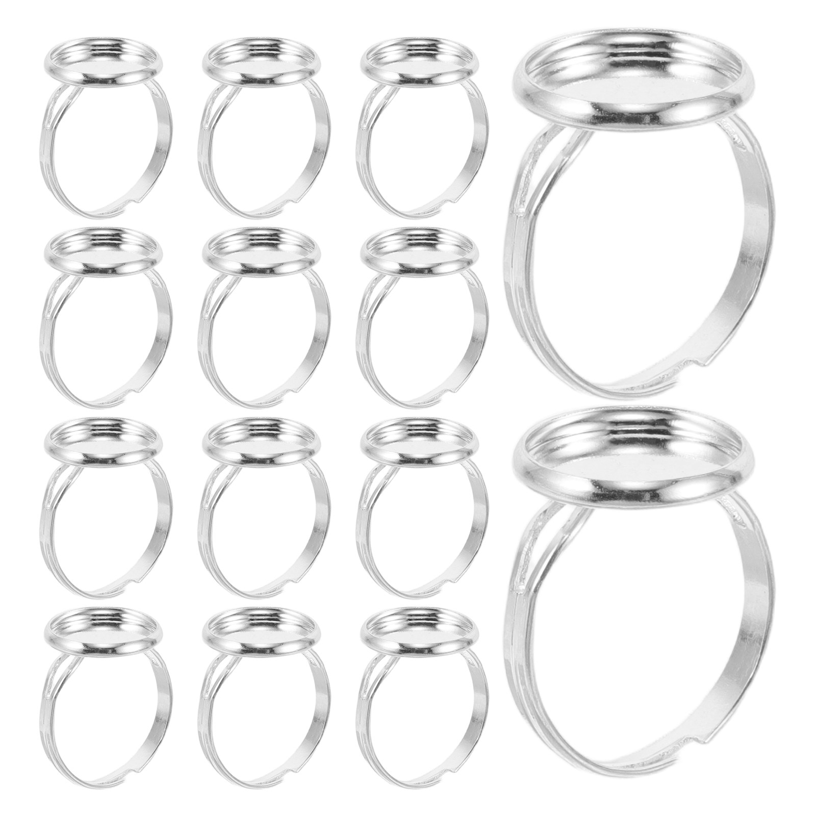 Jewelry Making Stones - 60Pcs Adjustable Ring Bases Blank Ring