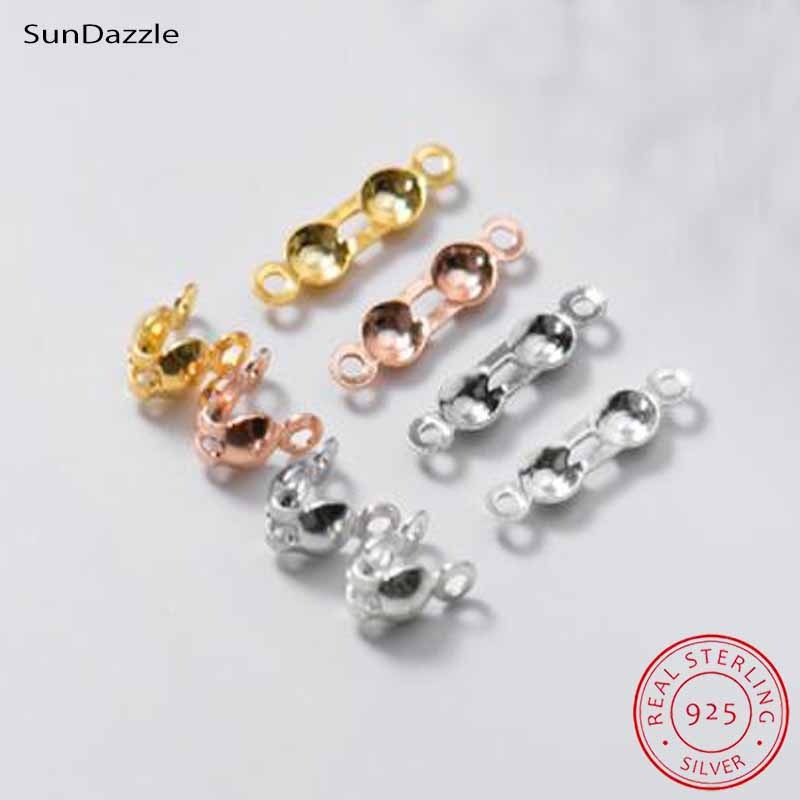Jewelry Making Bead - 4pcs Genuine Real Pure Solid 925