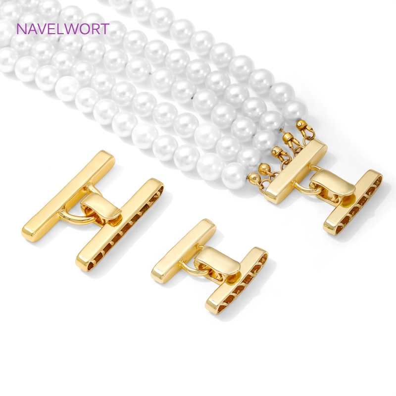Jewelry Making Bead - Multi Strands Necklace Clasp 18K Gold