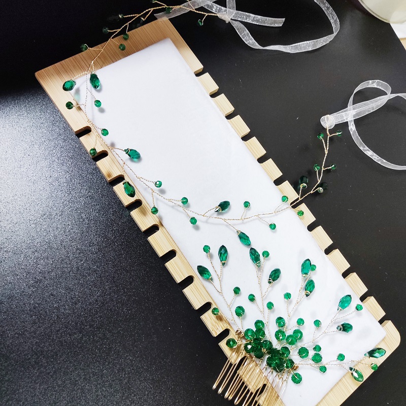 Jewelry Making Party For Adults - Hair Jewelry Headdress Hair Comb Green