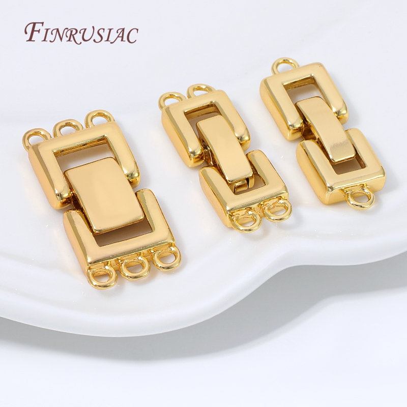 Jewelry Making Bead - 18K Gold Plated Multi Strands Clasp