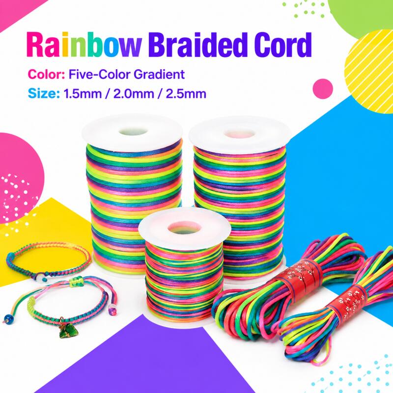 Jewelry Making Using Beads - 1.5~2.5MM 20/100m colorful gradient nylon cord,
