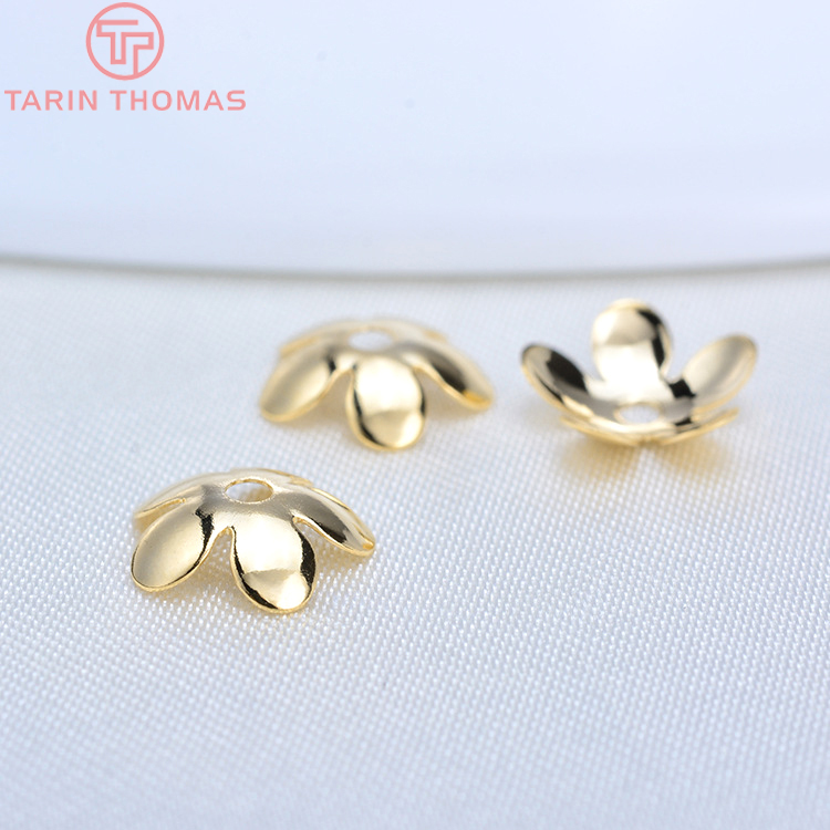 Bead Cap Flower - (3176)20PCS 8.5MM 24K Gold Color Brass
