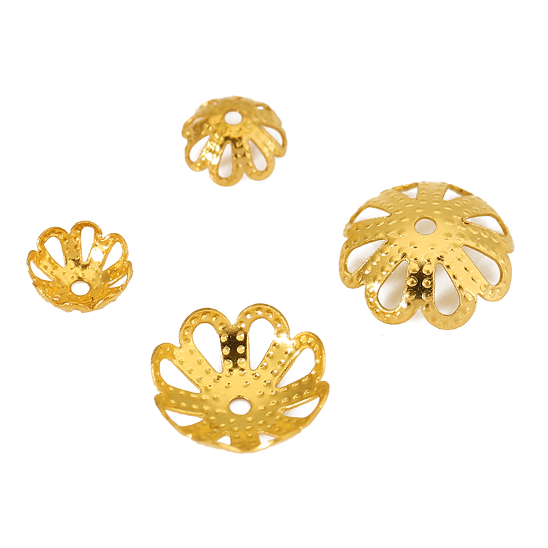 Bead Cap Flower - 30pcs Never Fade PVD Stainless Steel