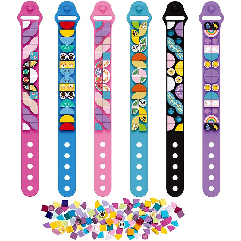 Jewelry Making Kit For Kids - 6Pcs/set Kids Building Blocks Dots Bracelets