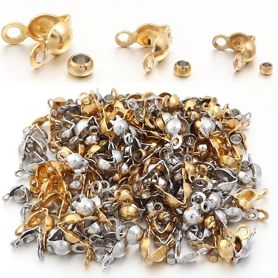 Jewelry Making Bead - 40-200pcs Stainless Steel Connector Clasp Crimp