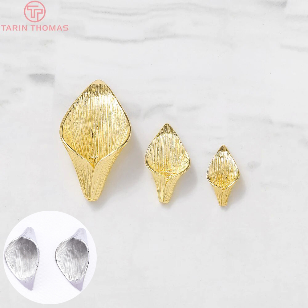 Bead Cap Flower - (3603)6PCS 8x14MM 10x19MM 24K Gold Color