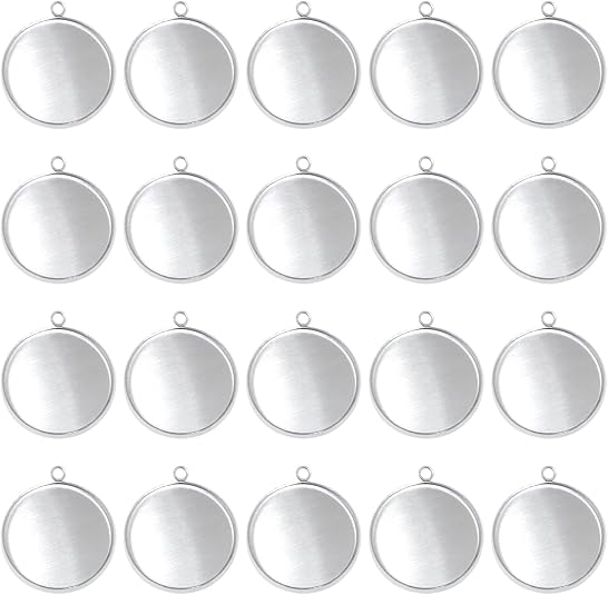 20 Pieces Stainless Steel Roun - Jewelry Making Tray review and price