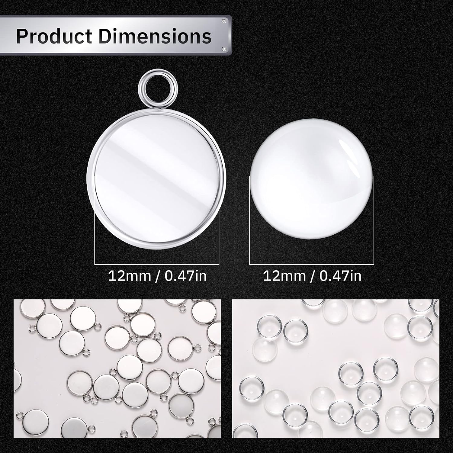 20 Pieces Stainless Steel Roun - Jewelry Making Tray review and price