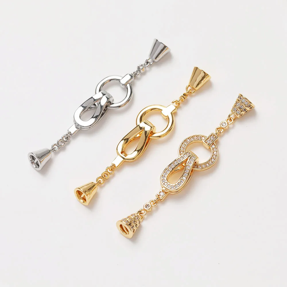 1PCS Cz Pave Necklace Connecto - Jewelry Making Hand Tools review and price