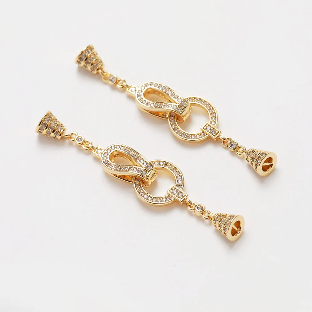 1PCS Cz Pave Necklace Connecto - Jewelry Making Hand Tools review and price