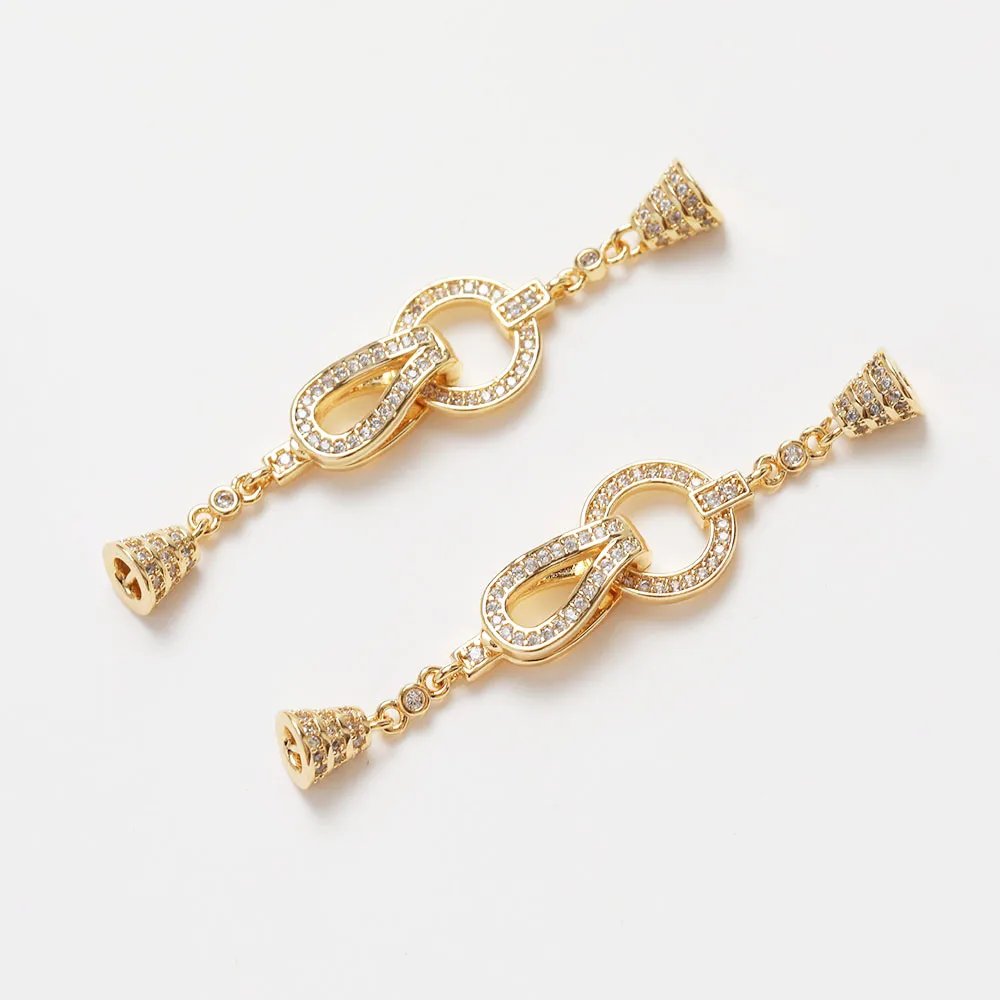 1PCS Cz Pave Necklace Connecto - Jewelry Making Hand Tools review and price