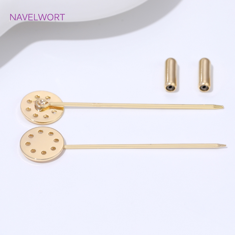 14K Gold Plated Long Brooch Sa - Jewelry Making Tray review and price