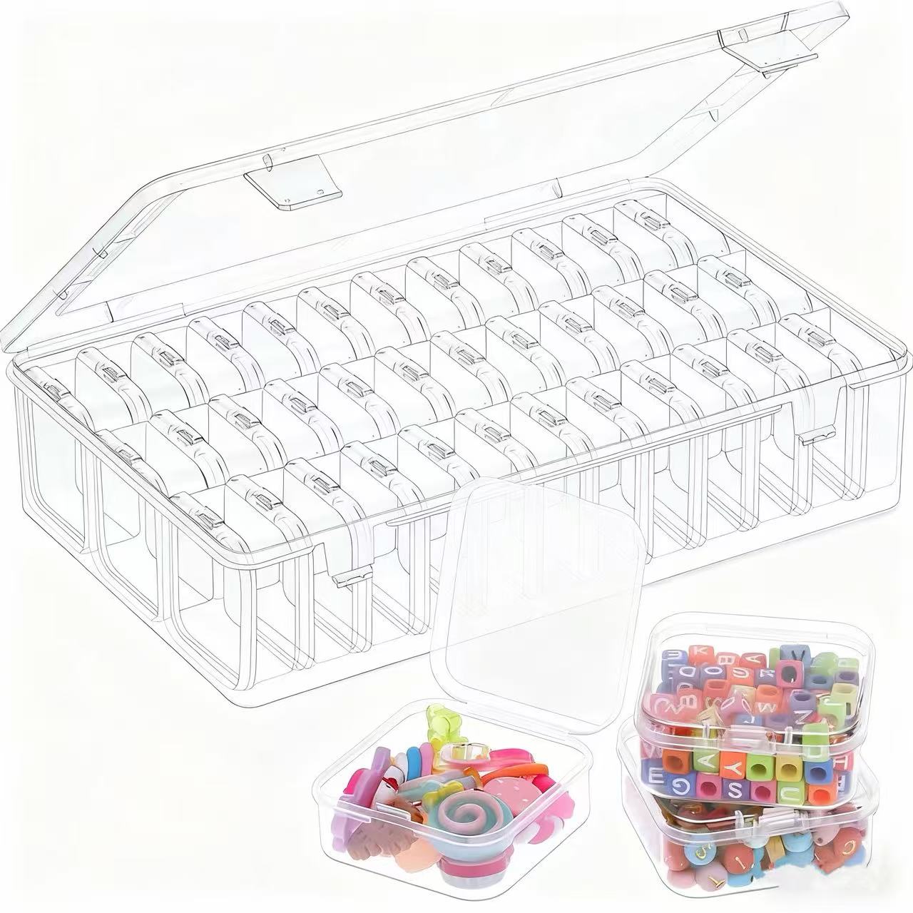 36/72/108 Grids Clear Plastic  - Jewelry Making Using Beads review and price