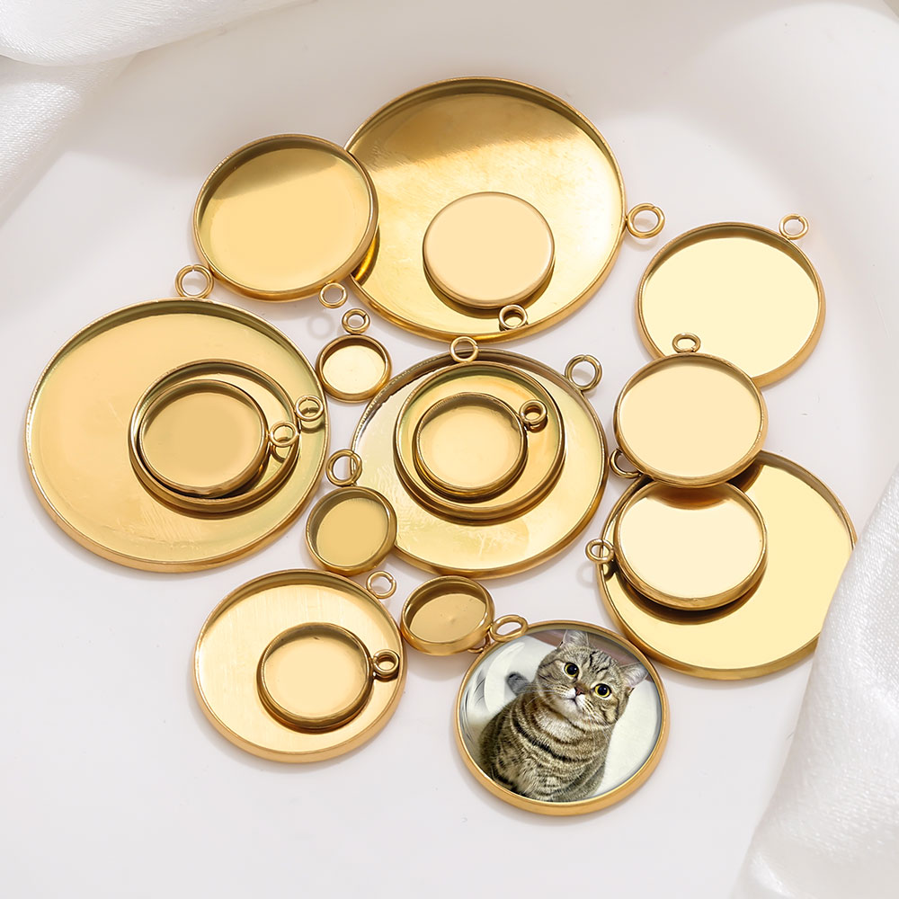 10 Pcs Golden Stainless Steel  - Jewelry Making Tray review and price
