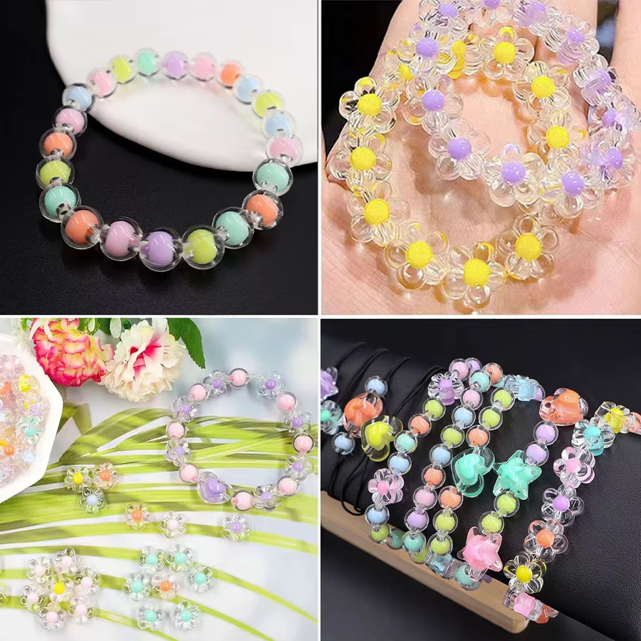 174pcs/Box Heart Acrylic Beads - Jewelry Making Kit For Kids review and price