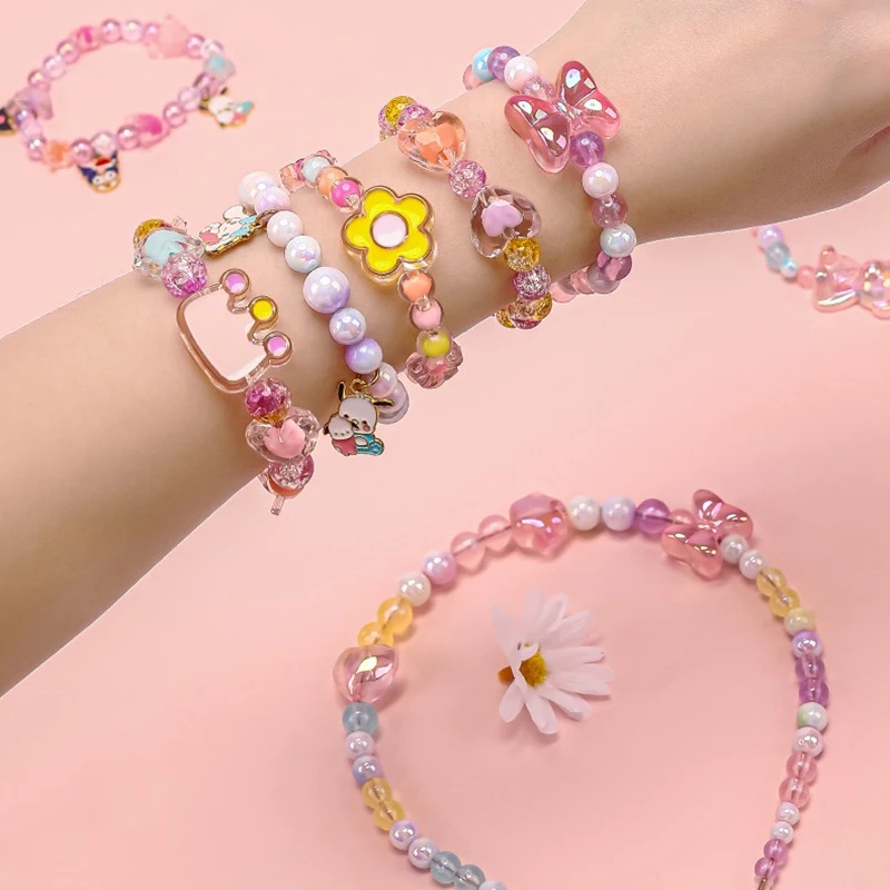 174pcs/Box Heart Acrylic Beads - Jewelry Making Kit For Kids review and price