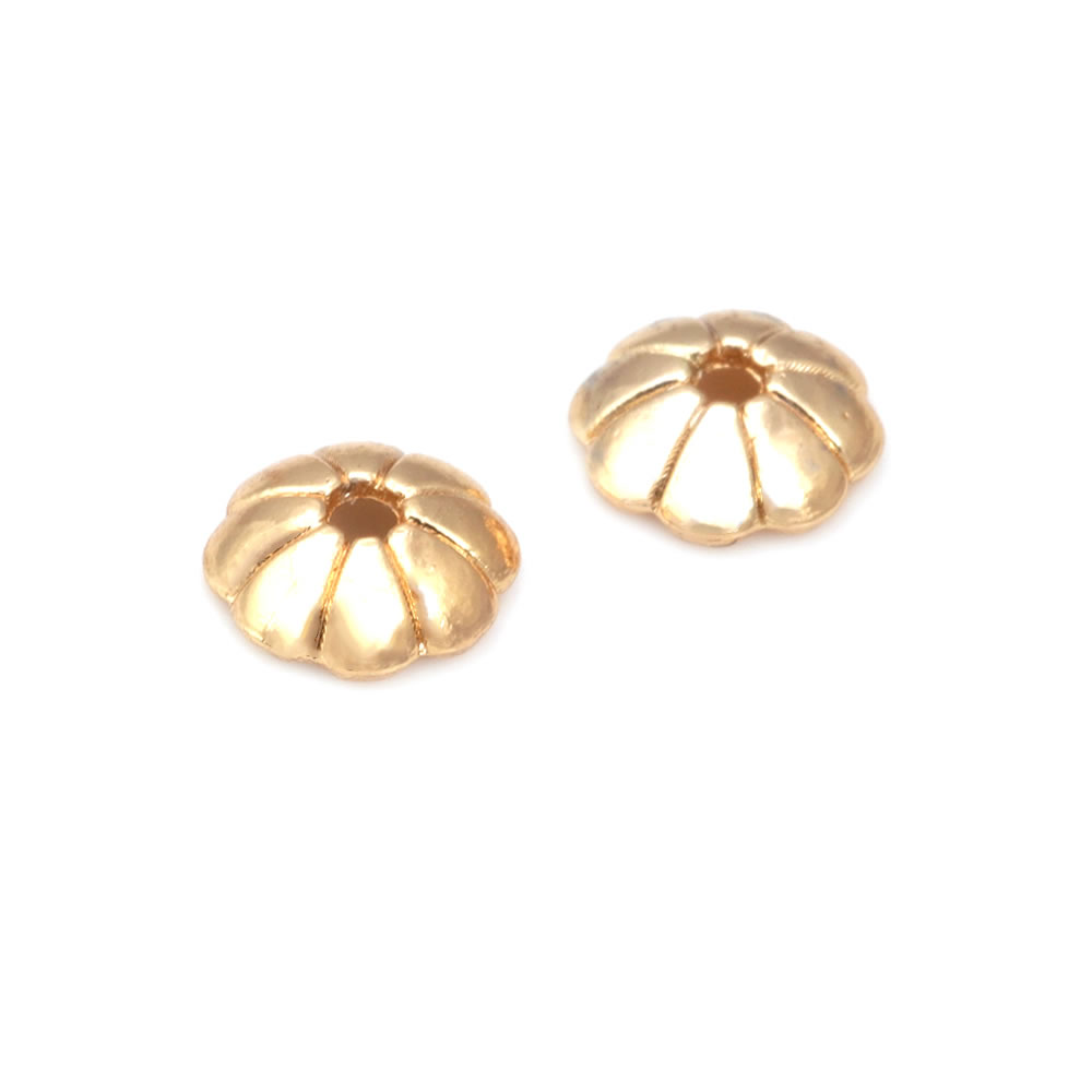 18K Gold Color Brass Flower Be - Bead Cap Flower review and price