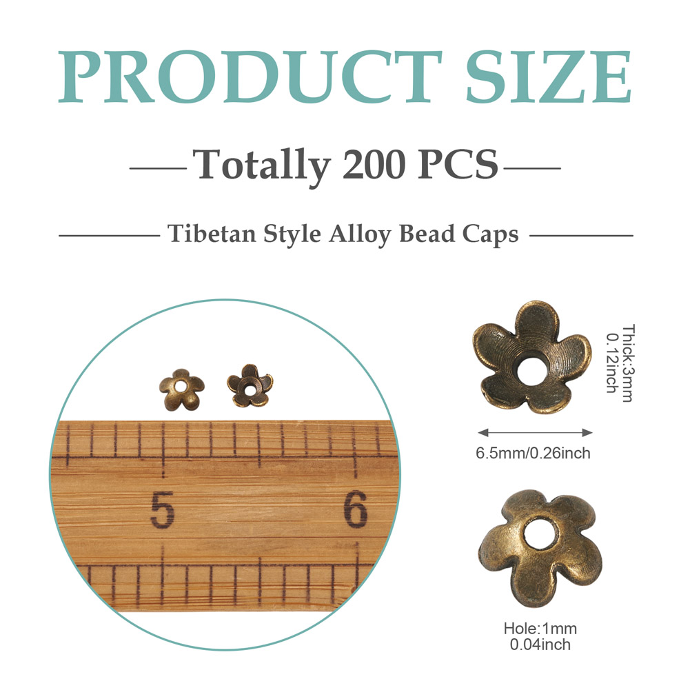 200pcs Tibetan Antique Bronze  - Bead Cap Flower review and price