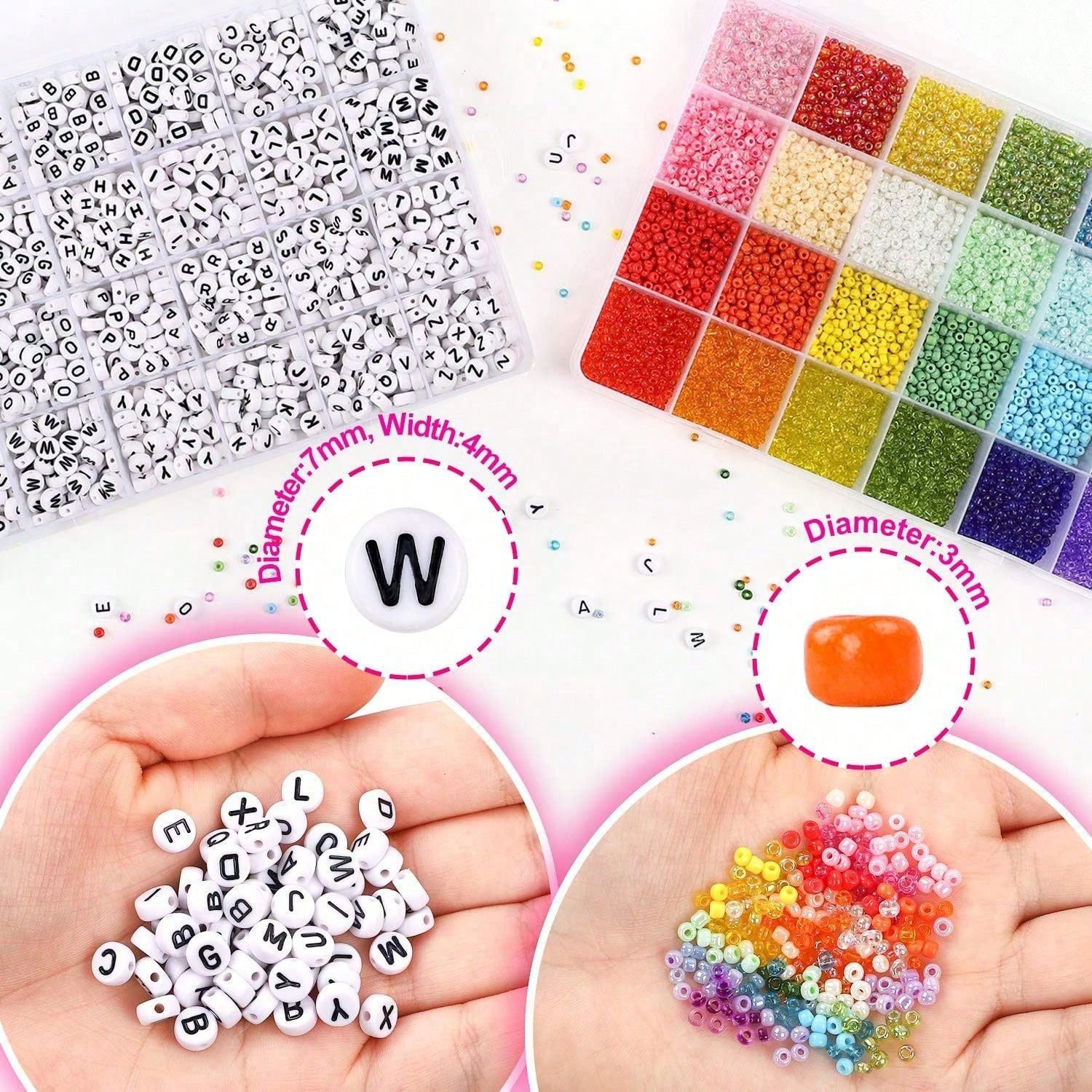 5760pcs 24 Grid Box 3mm Seed B - Jewelry Making Kit For Kids review and price
