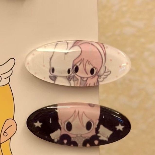 2Pcs INS Angel Girl Cartoon Ha - Jewelry Making Adults review and price