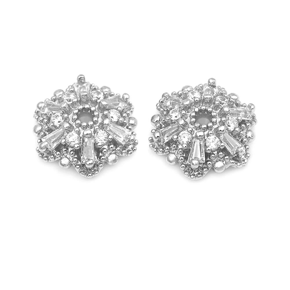 18K Gold Color Brass Zircon Fl - Bead Cap Flower review and price