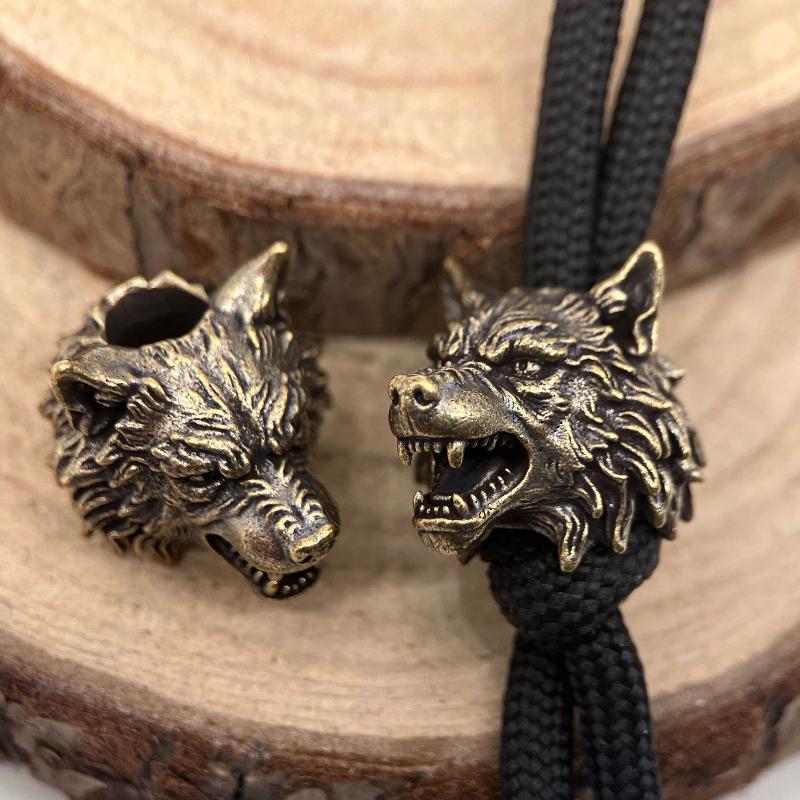 Vintage Brass Wolf Head Knight - Jewelry Making Using Beads review and price