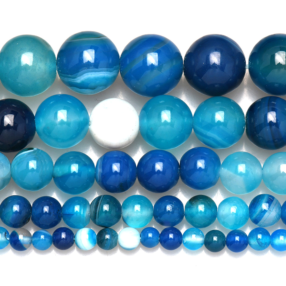 Natural Stone Banded Blue Lace - Jewelry Making Stones review and price