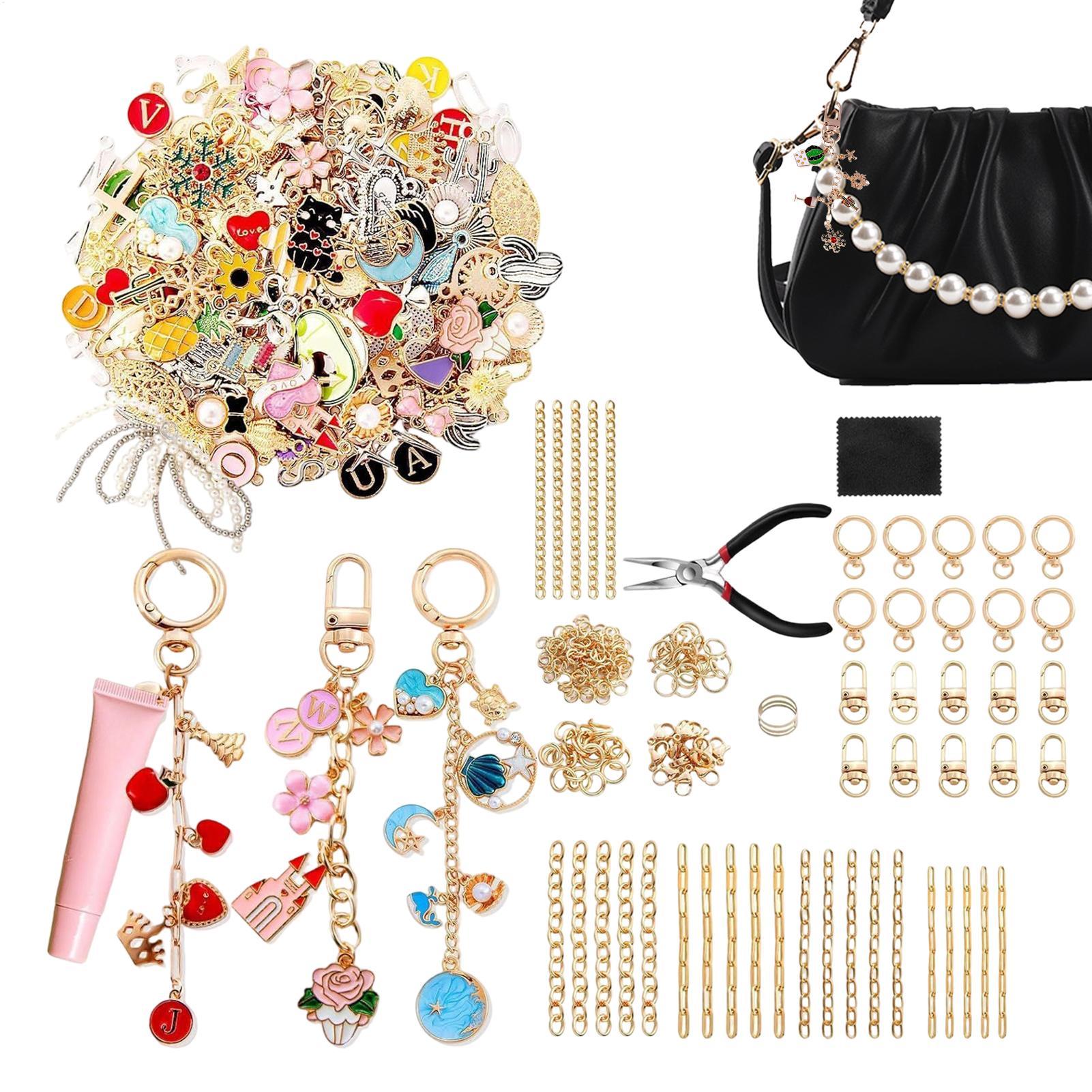 325 Pieces Bag Charm Keychain  - Jewelry Making Party For Adults review and price