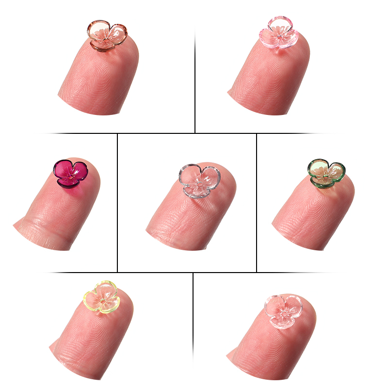 20pcs/lot Transparent Resin Pe - Bead Cap Flower review and price