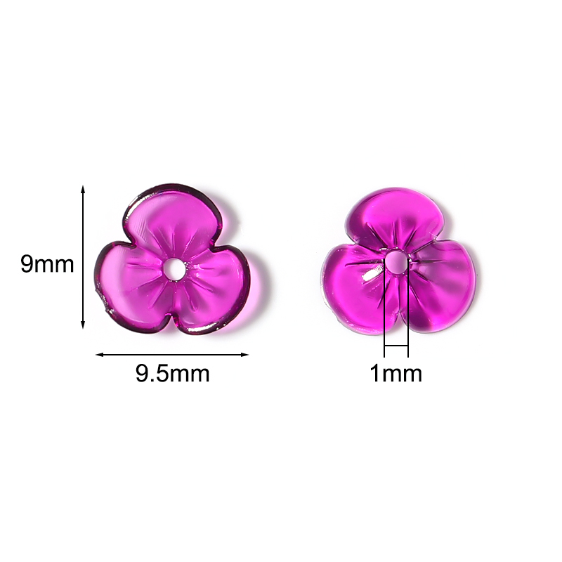 20pcs/lot Transparent Resin Pe - Bead Cap Flower review and price