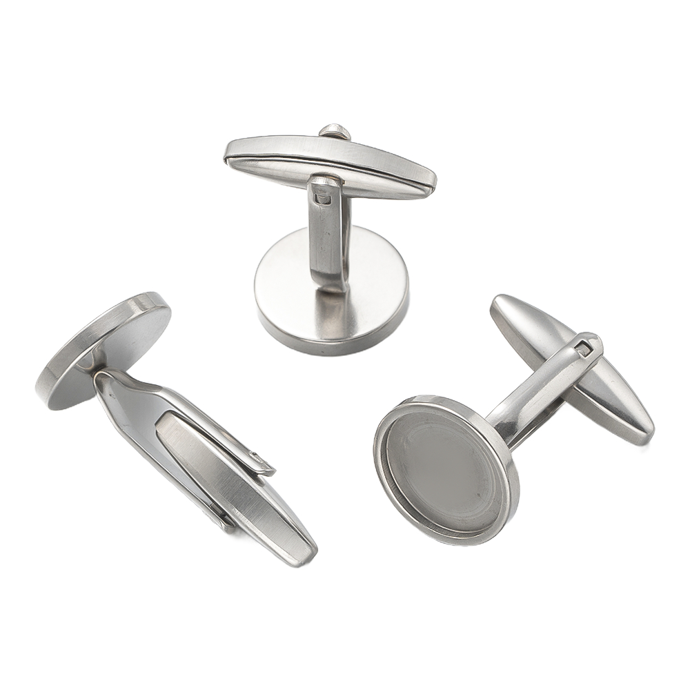 5Pcs Stainless Steel Cufflinks - Jewelry Making Tray review and price