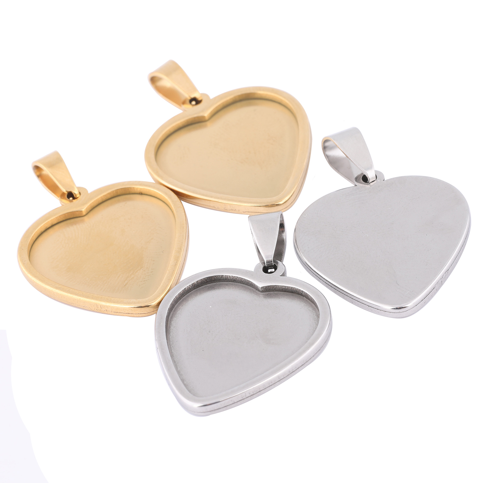 5pcs 20mm Heart Cabochon Trays - Jewelry Making Tray review and price