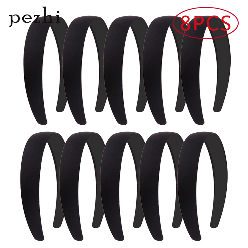4pcs Black simple wide hair ba - Jewelry Making Adults review and price