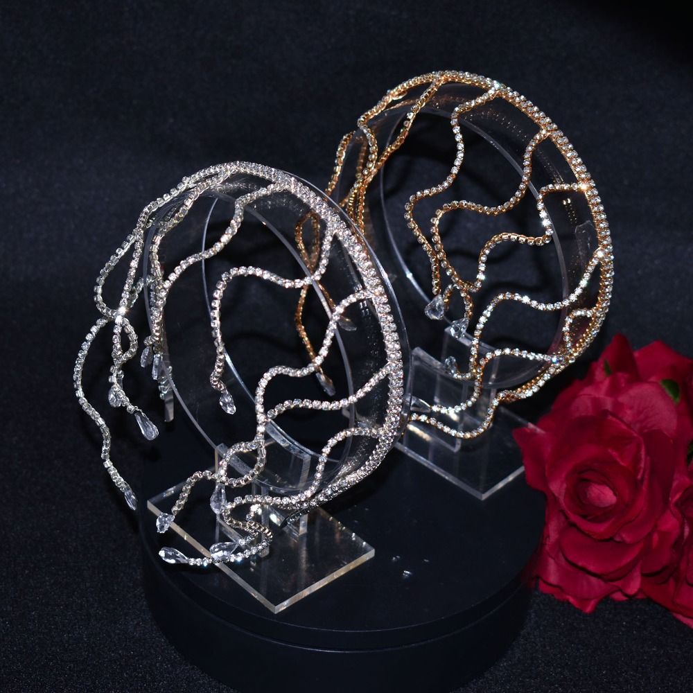 Snake Bend Rhinestone Headband - Jewelry Making Adults review and price