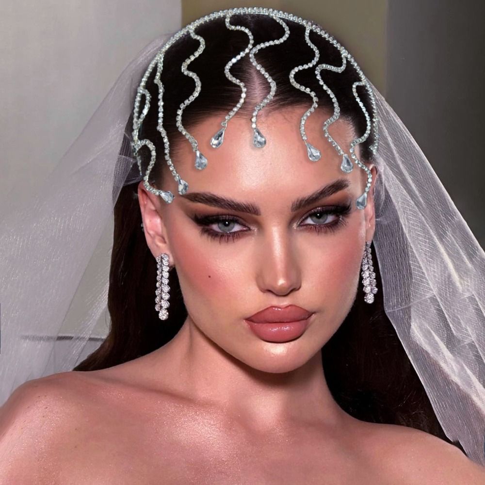 Snake Bend Rhinestone Headband - Jewelry Making Adults review and price