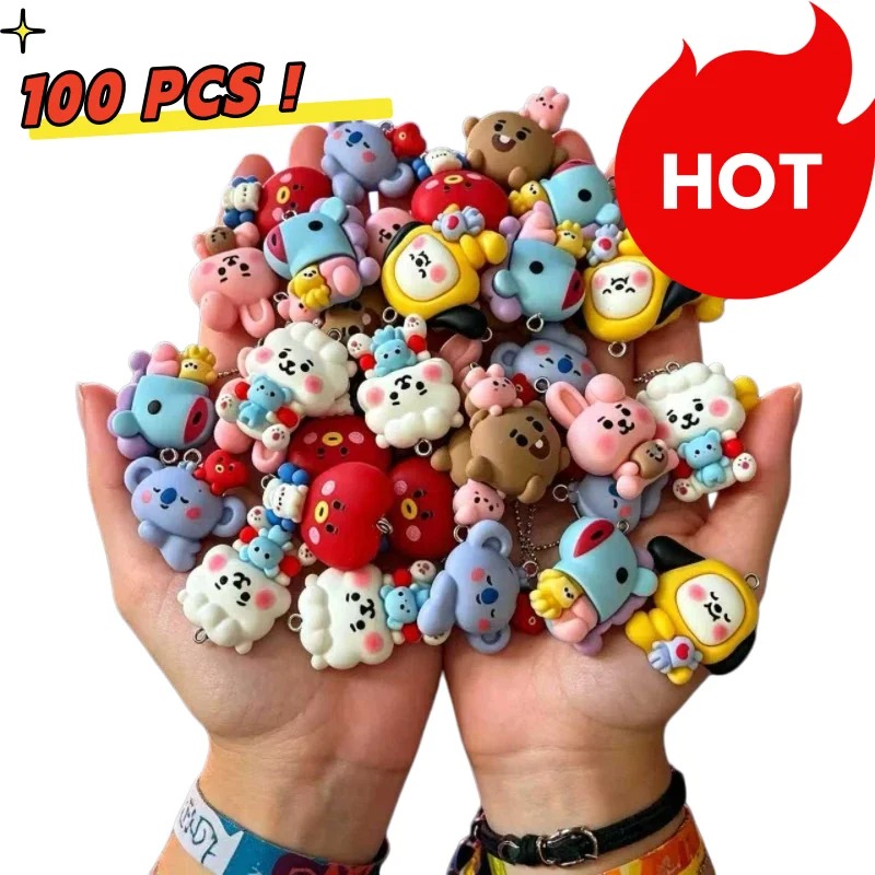 7pcs BT21 Resin Cartoon Charm  - Jewelry Making Factory review and price