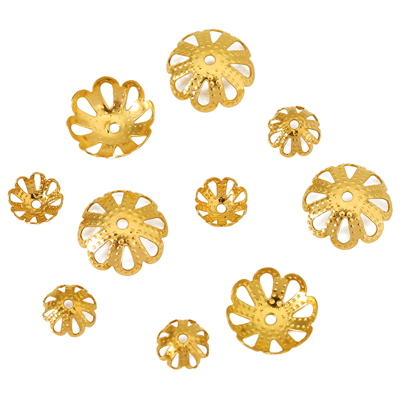 30pcs Never Fade PVD Stainless - Bead Cap Flower review and price