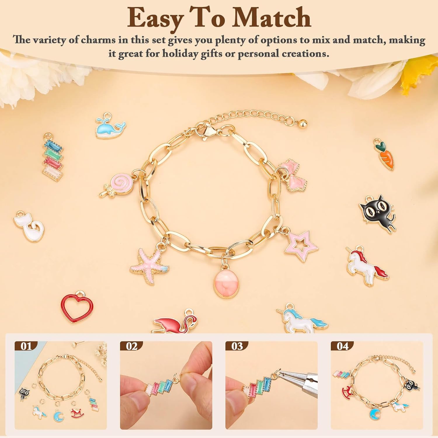 417Pcs Charm Bracelet Making K - Jewelry Making Party For Adults review and price