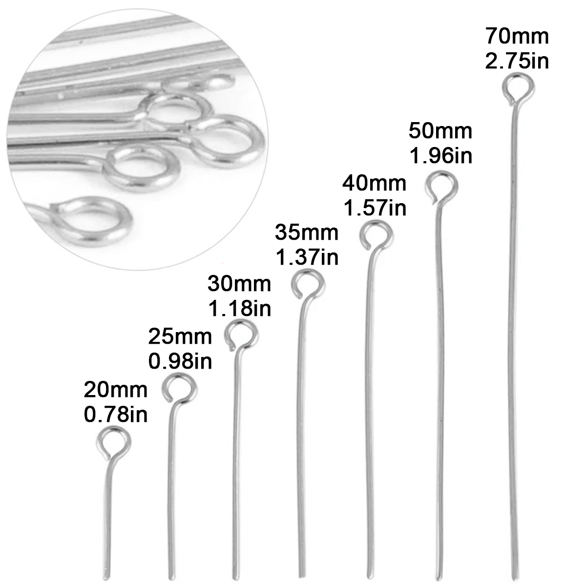 100Pcs/Lot Stainless Steel Eye - Jewelry Making Equipment review and price