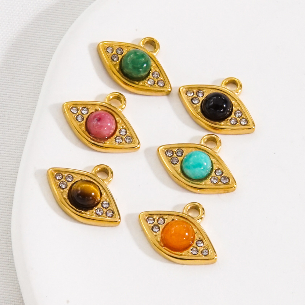 3Pcs Natural Stone Beads Eye S - Jewelry Making Stones review and price