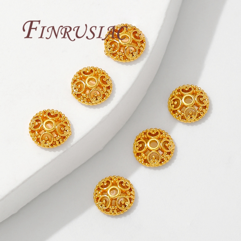 6mm 18K Gold Plated Beads Caps - Bead Cap Flower review and price