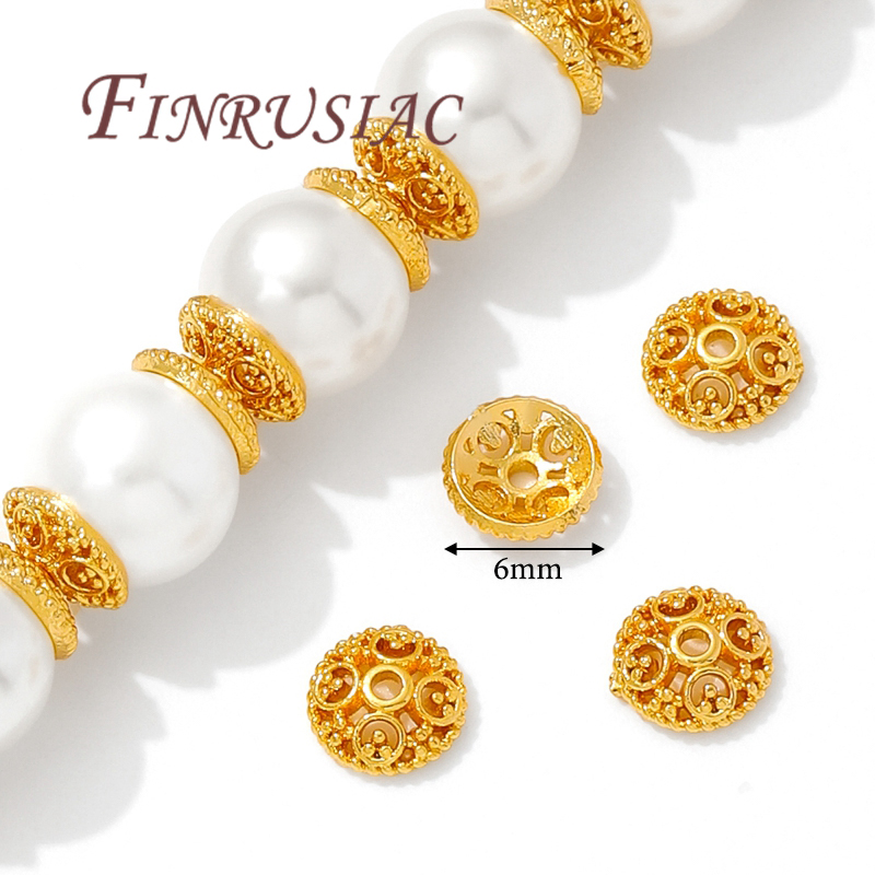 6mm 18K Gold Plated Beads Caps - Bead Cap Flower review and price