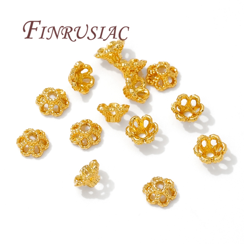 6mm 18K Gold Plated Beads Caps - Bead Cap Flower review and price