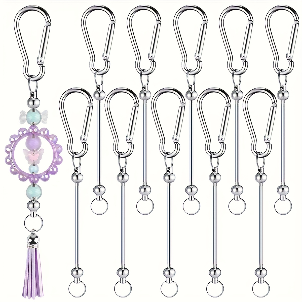 10pcs Multi-Purpose Key Rings  - Jewelry Making Using Beads review and price