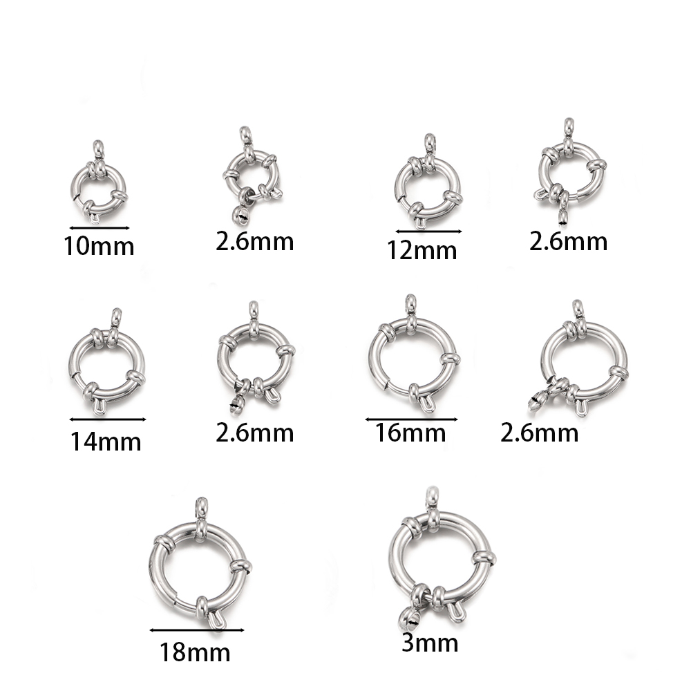 2pcs Stainless Steel Round Spr - Jewelry Making Factory review and price