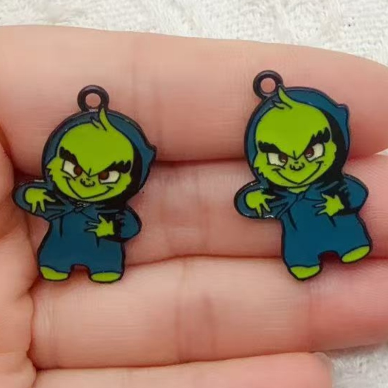 10pcs alloy drip oil cartoon C - Jewelry Making Factory review and price