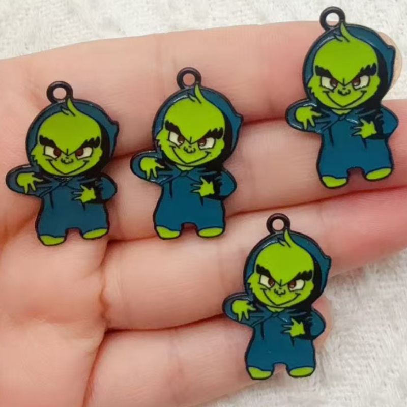 10pcs alloy drip oil cartoon C - Jewelry Making Factory review and price