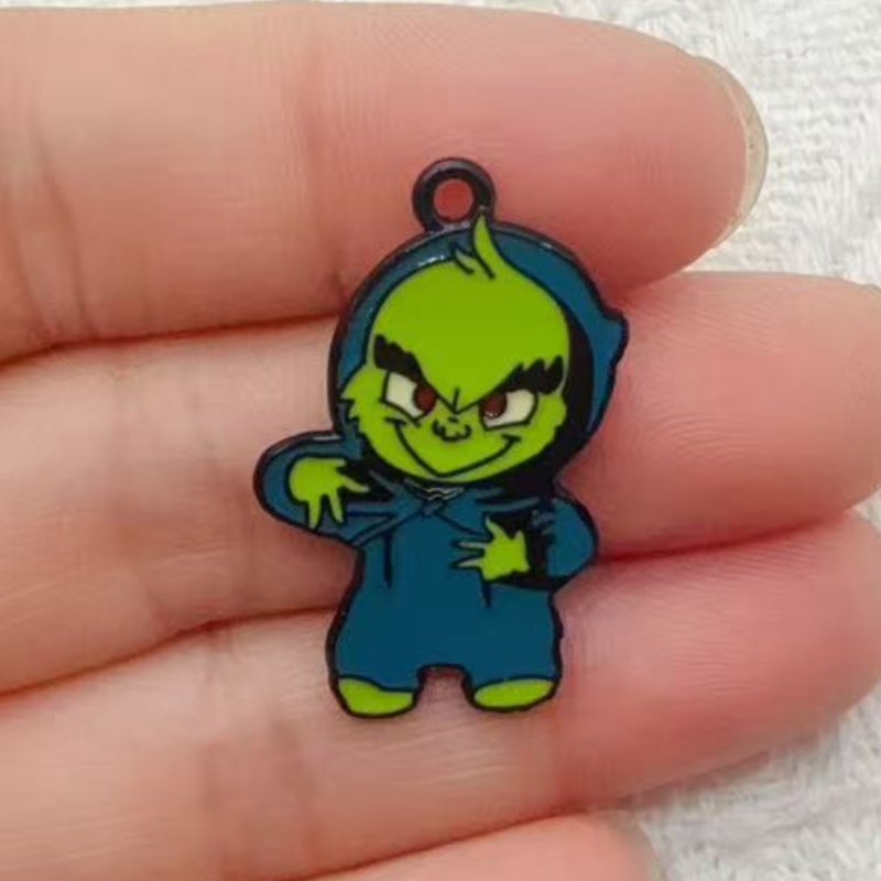 10pcs alloy drip oil cartoon C - Jewelry Making Factory review and price